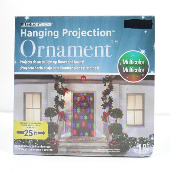 SnowFall Multicolor LED Lightshow Hanging Projection Christmas Ornament Outdoor - Picture 2 of 6